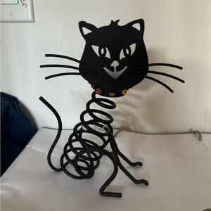 Partylite cat Halloween Skelton